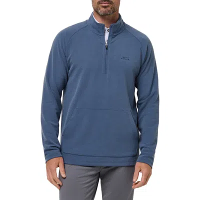 Travismathew Thermal Quarter Zip Pullover In Blue