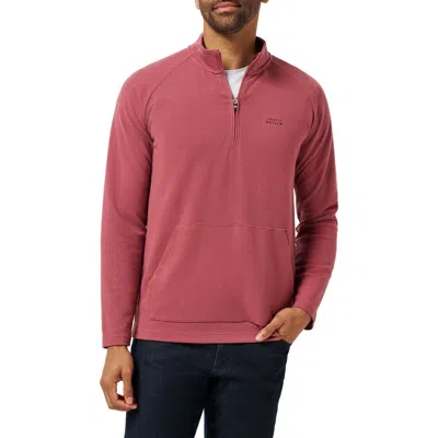 Travismathew Thermal Quarter Zip Pullover In Pink