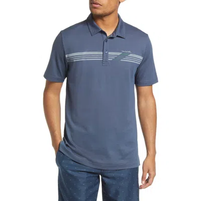 Travismathew Three Hills Piqué Polo In Insignia Blue/vintage Indigo