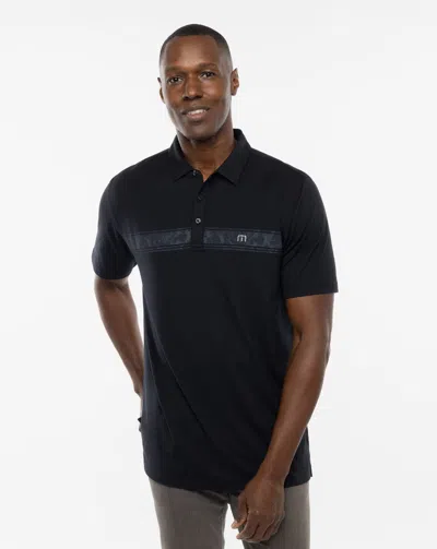 Travismathew Thunder Roll 1mz295 Polo Shirt Mens Black Short Sleeve Dsg6