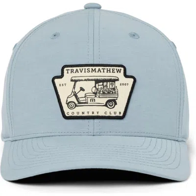 Travismathew Tiki Mapes Patch Fitted Baseball Cap In Dusty Blue