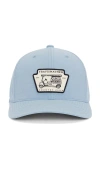 Travismathew Tiki Mapes Patch Fitted Baseball Cap In 灰蓝