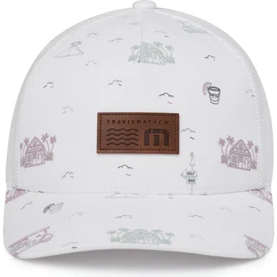 Travismathew Tiki Mapes Snapback Baseball Cap In White