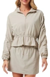 Travismathew Timeless Breezeblend Peplum Jacket In Gray