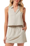 Travismathew Timeless Breezeblend Sleeveless Polo In Gray