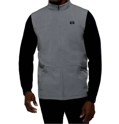 Travismathew Top Of The Line Vest In Heather Sleet In Gray