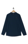 Travismathew Topflight Half Zip Hoodie In Blue
