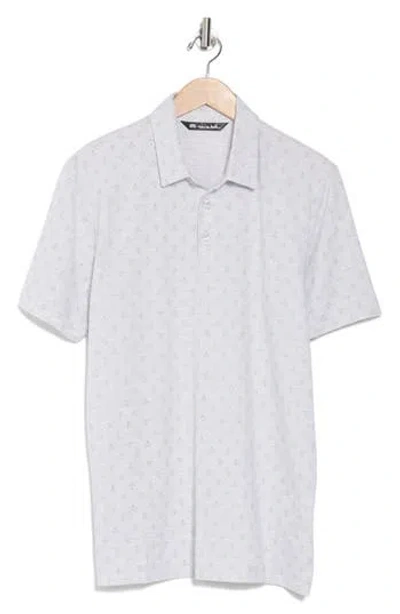 Travismathew Tour Book No Logo Polo In Heather Light Grey