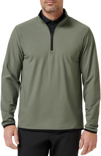 Travismathew Tour Quarter Zip Pullover In Green