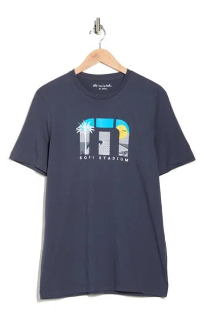 Travismathew Travel Squad Graphic T-shirt In Blue