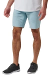 Travismathew Travel Year Flat Front Shorts In Cory Blue