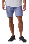 Travismathew Travel Year Flat Front Shorts In Heather Violet Storm