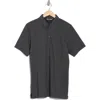 Travismathew Travis Mathew The Zinna Polo Shirt In Heather Black