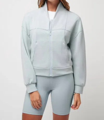 Travismathew Tuscan Night Skyloft Full Zip Jacket In Heather Celestial Blue In Multi