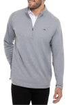 Travismathew Upgraded Half Zip Pullover In Heather Grey