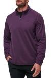 Travismathew Upgraded Half Zip Pullover In Plum