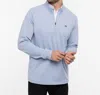 Travismathew Upgraded Quarter Zip Jacket In Light Blue In Blue