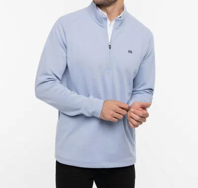 Travismathew Upgraded Quarter Zip Jacket In Light Blue