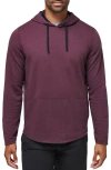 Travismathew Upgraded Tech Hoodie In Heather Mauve Wine