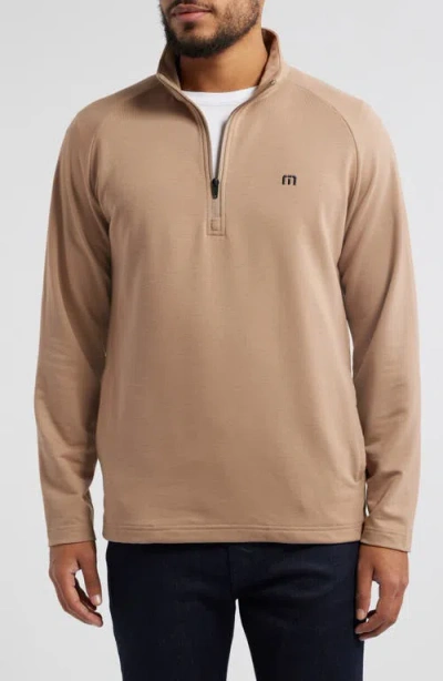 Travismathew Valiant Quarter Zip Pullover In Portabella