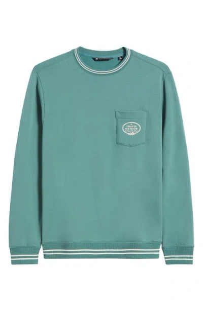 Travismathew Vip Ticket Pullover Sweatshirt In Silver Pine