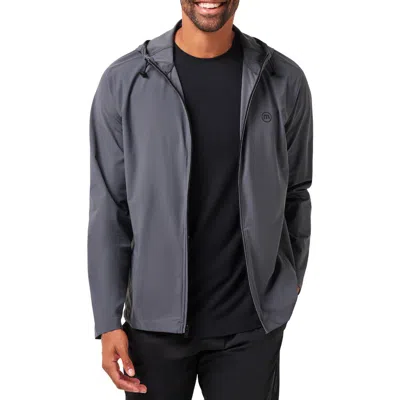 Travismathew Walking Tour Zip Hoodie In Blue