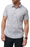 TRAVISMATHEW WEST NOWHERE FLORAL SHORT SLEEVE STRETCH BUTTON-UP SHIRT