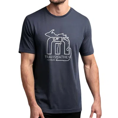 Travismathew White Pine 2.0 Short Sleeve Tee In Blue Nights