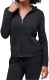 Travismathew Women's Cloud Zip Hood In Heather Black