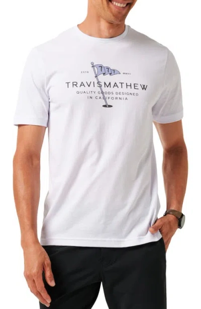 Travismathew Worth A Shot Graphic Cotton T-shirt In White