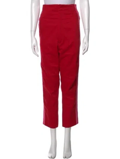 Pre-owned Tre By Natalie Ratabesi Straight Leg Pants In Red