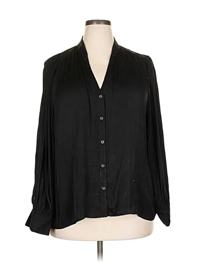 Pre-owned Treasure & Bond 3/4 Sleeve Blouse In Black