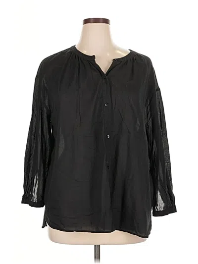 Pre-owned Treasure & Bond 3/4 Sleeve Blouse In Black