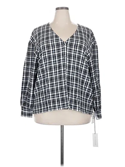 Pre-owned Treasure & Bond 3/4 Sleeve Blouse In Black