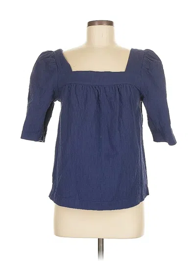 Pre-owned Treasure & Bond 3/4 Sleeve Blouse In Blue