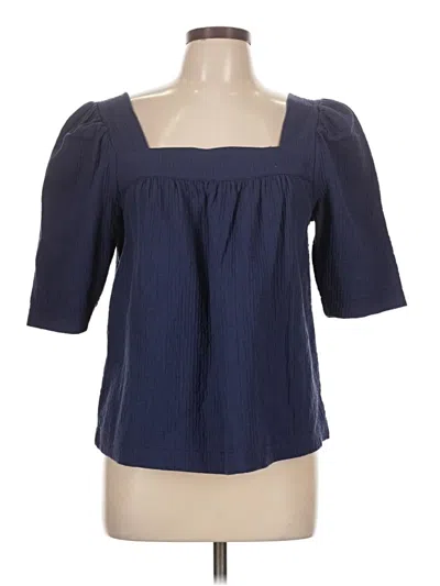 Pre-owned Treasure & Bond 3/4 Sleeve Blouse In Blue