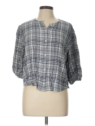 Pre-owned Treasure & Bond 3/4 Sleeve Blouse In Gray
