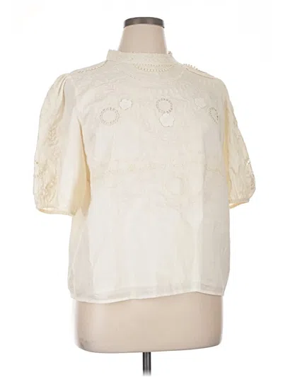 Pre-owned Treasure & Bond 3/4 Sleeve Blouse In Ivory
