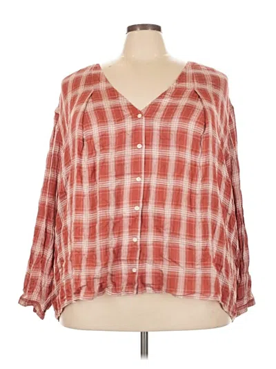 Pre-owned Treasure & Bond 3/4 Sleeve Blouse In Red
