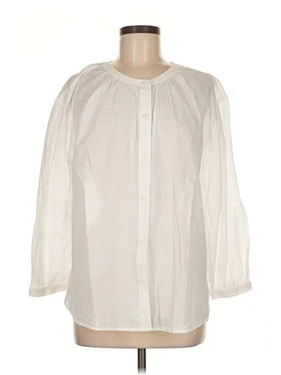 Pre-owned Treasure & Bond 3/4 Sleeve Blouse In White