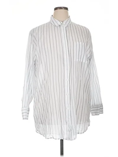 Pre-owned Treasure & Bond 3/4 Sleeve Button Down Shirt In Silver