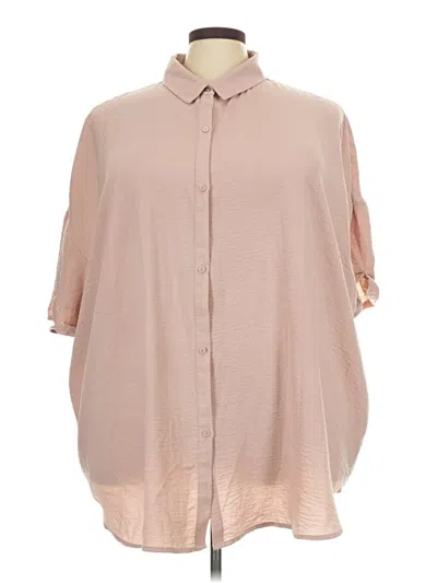 Pre-owned Treasure & Bond 3/4 Sleeve Button Down Shirt In Tan
