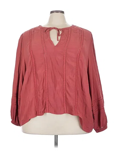 Pre-owned Treasure & Bond 3/4 Sleeve T-shirt In Burgundy