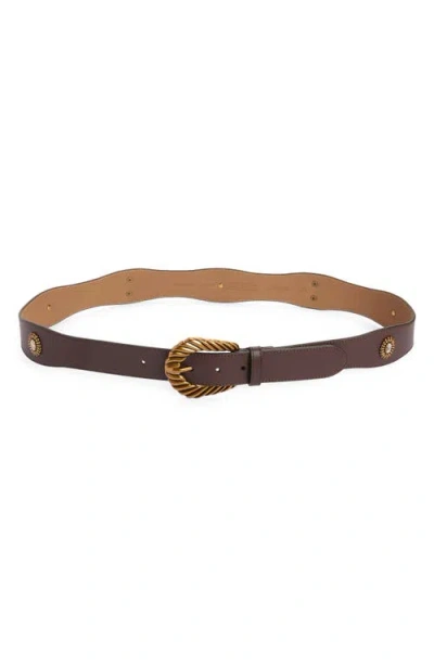 Treasure & Bond Aria Concho Leather Belt In Neutral