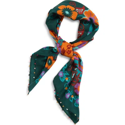 Treasure & Bond Beaded Cotton Bandana In Multi