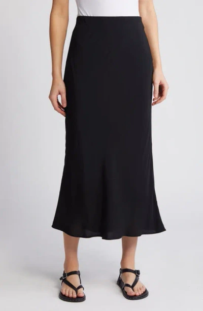 Treasure & Bond Bias Cut Midi Skirt In Black