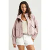 Treasure & Bond Blouson Twill Utility Jacket In Pink Timber