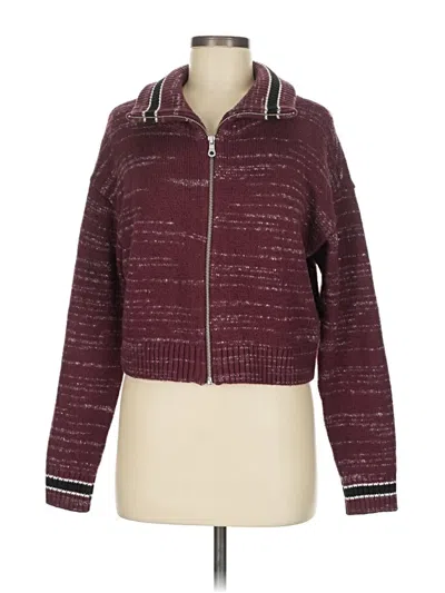 Pre-owned Treasure & Bond Cardigan Sweater In Burgundy