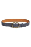 Treasure & Bond Carmen Twist Rope Buckle Leather Belt In Grey Excalibur