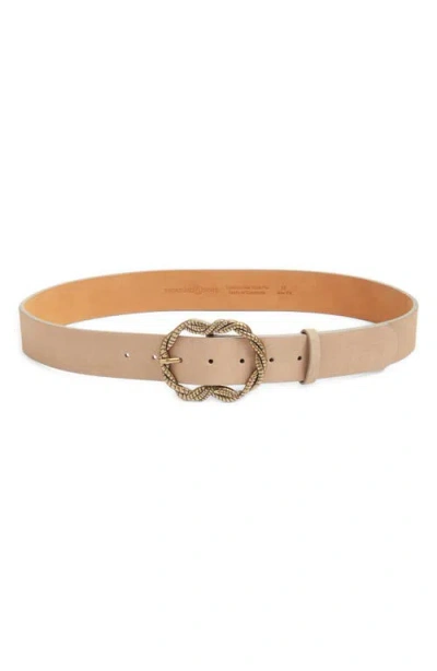 Treasure & Bond Carmen Twist Rope Buckle Leather Belt In Tan Travertine